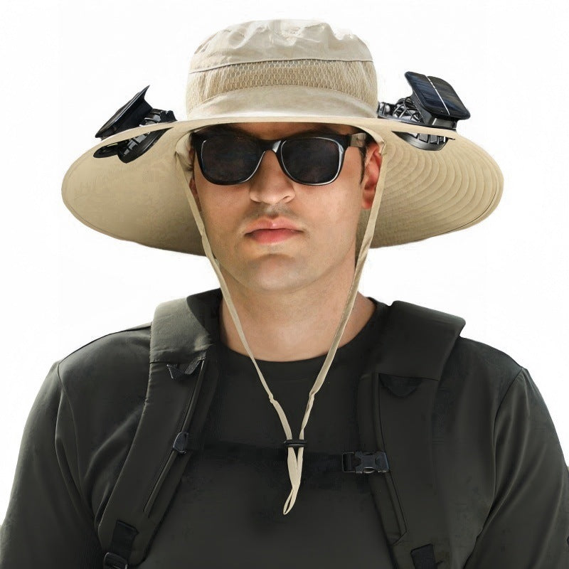 Solar Powered Cooling Hat with Built-in Fan