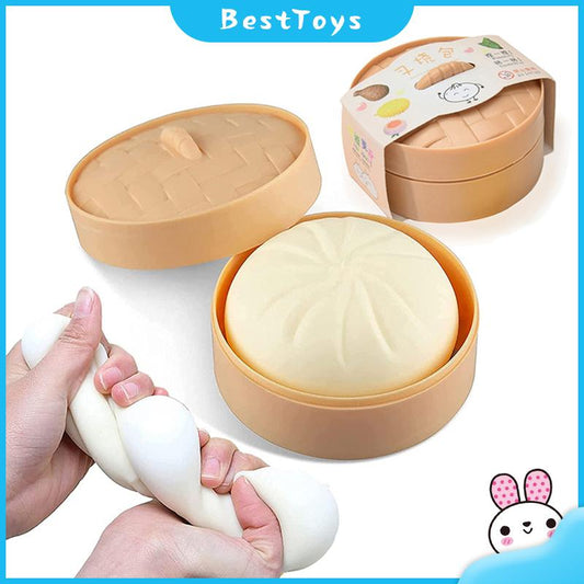 Realistic Squishy Bun Stress Relief Toy